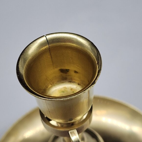 Nautical Brass Candle Holder Swivels While Walking 4.5" Tall VTG MCM - Picture 9 of 9